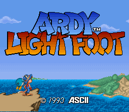 Ardy Lightfoot (Japan) Title Screen